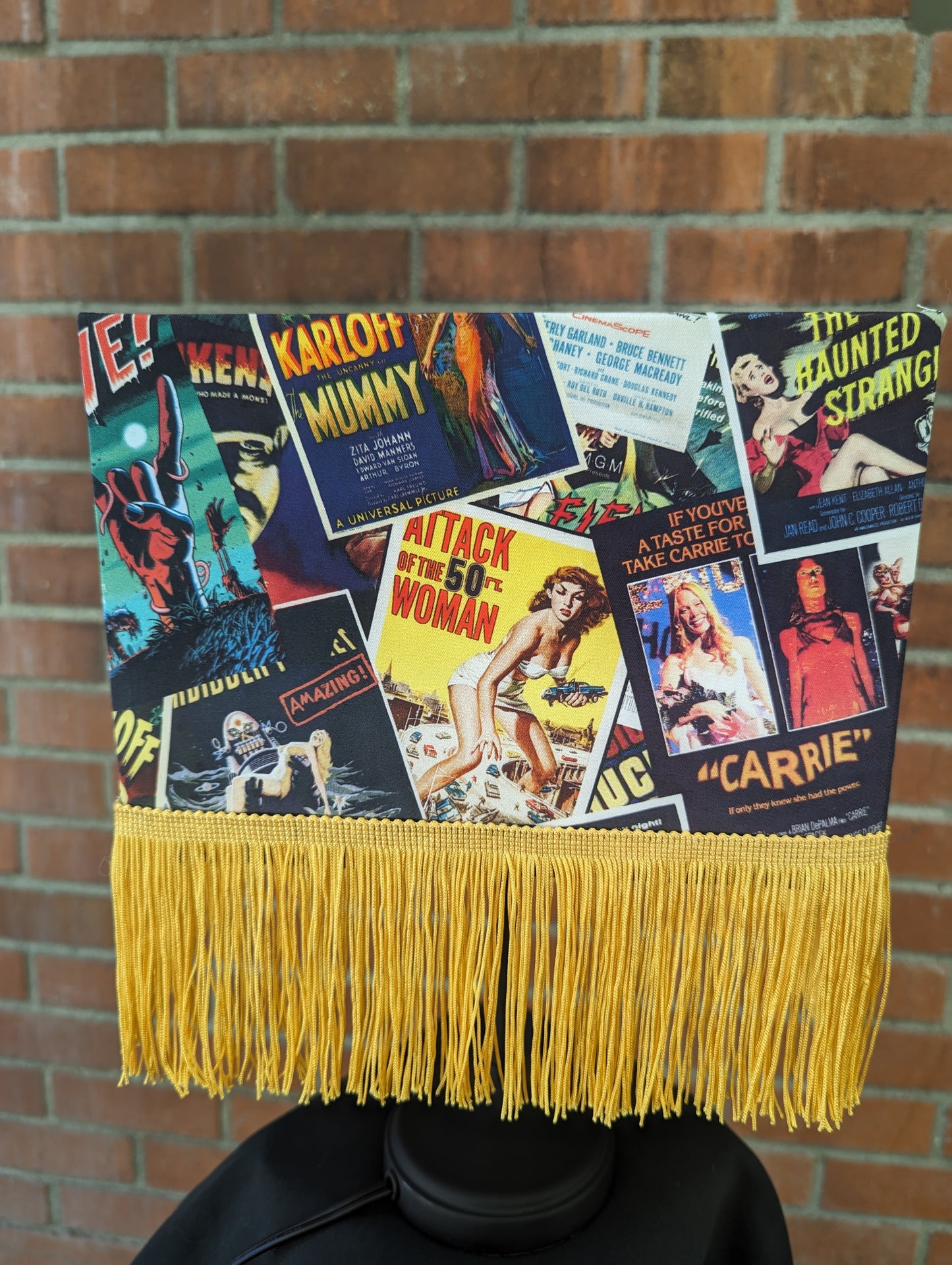 Vintage Horror Movie Poster Table Lamp