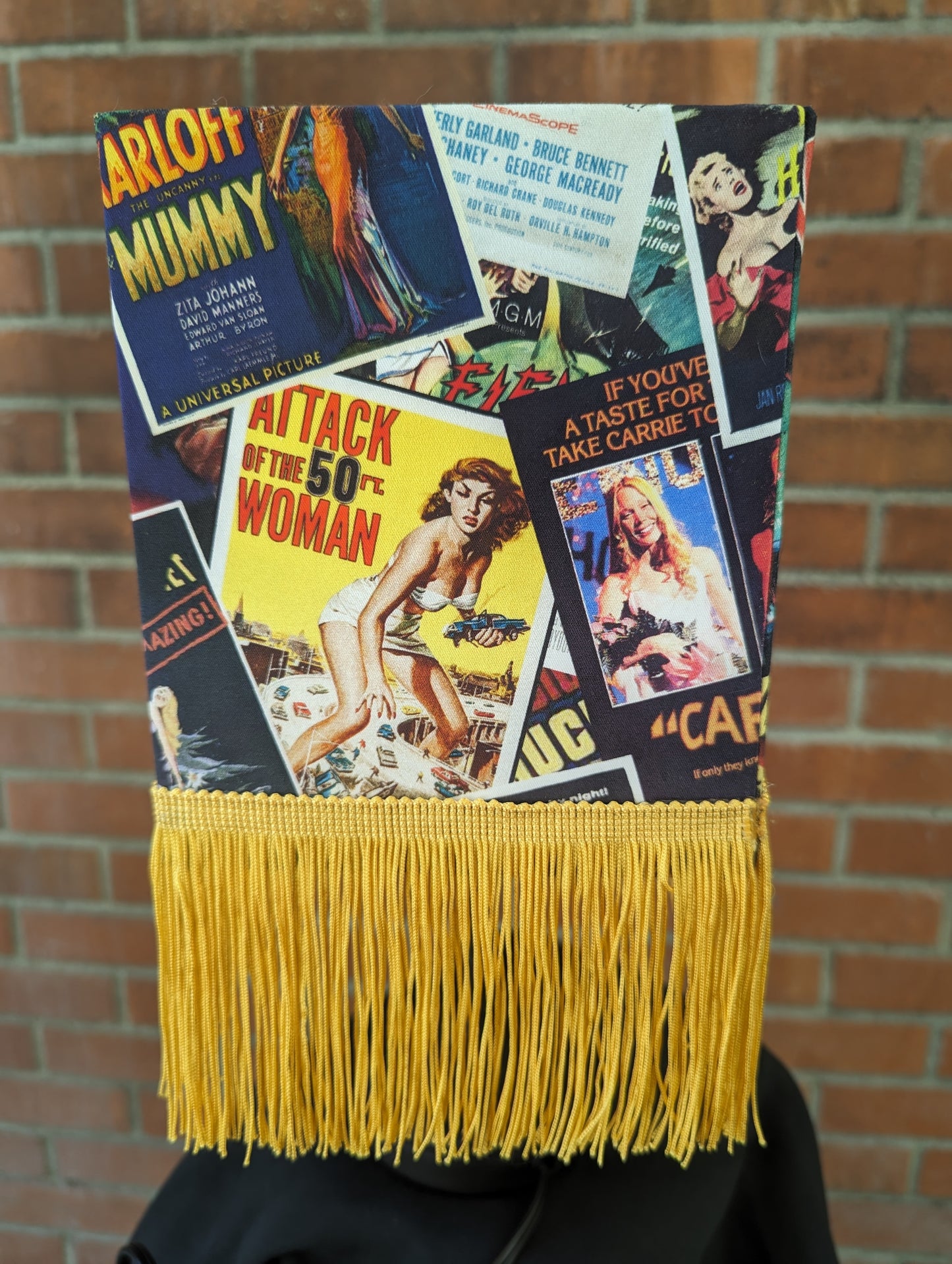 Vintage Horror Movie Poster Table Lamp