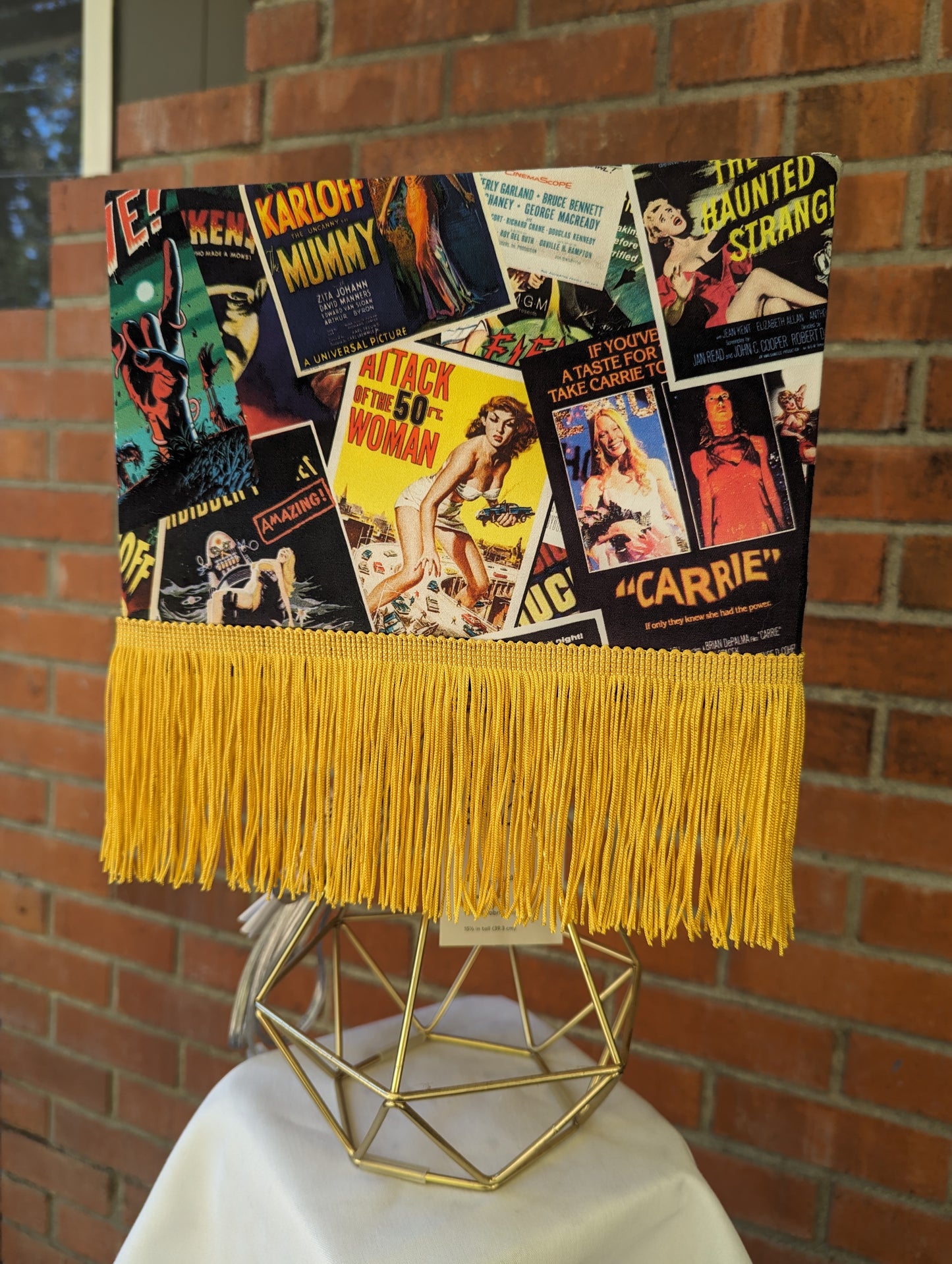 Vintage Horror Movie Poster Table Lamp