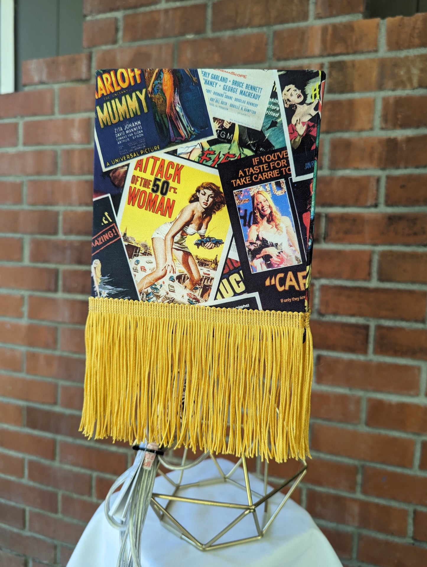 Vintage Horror Movie Poster Table Lamp