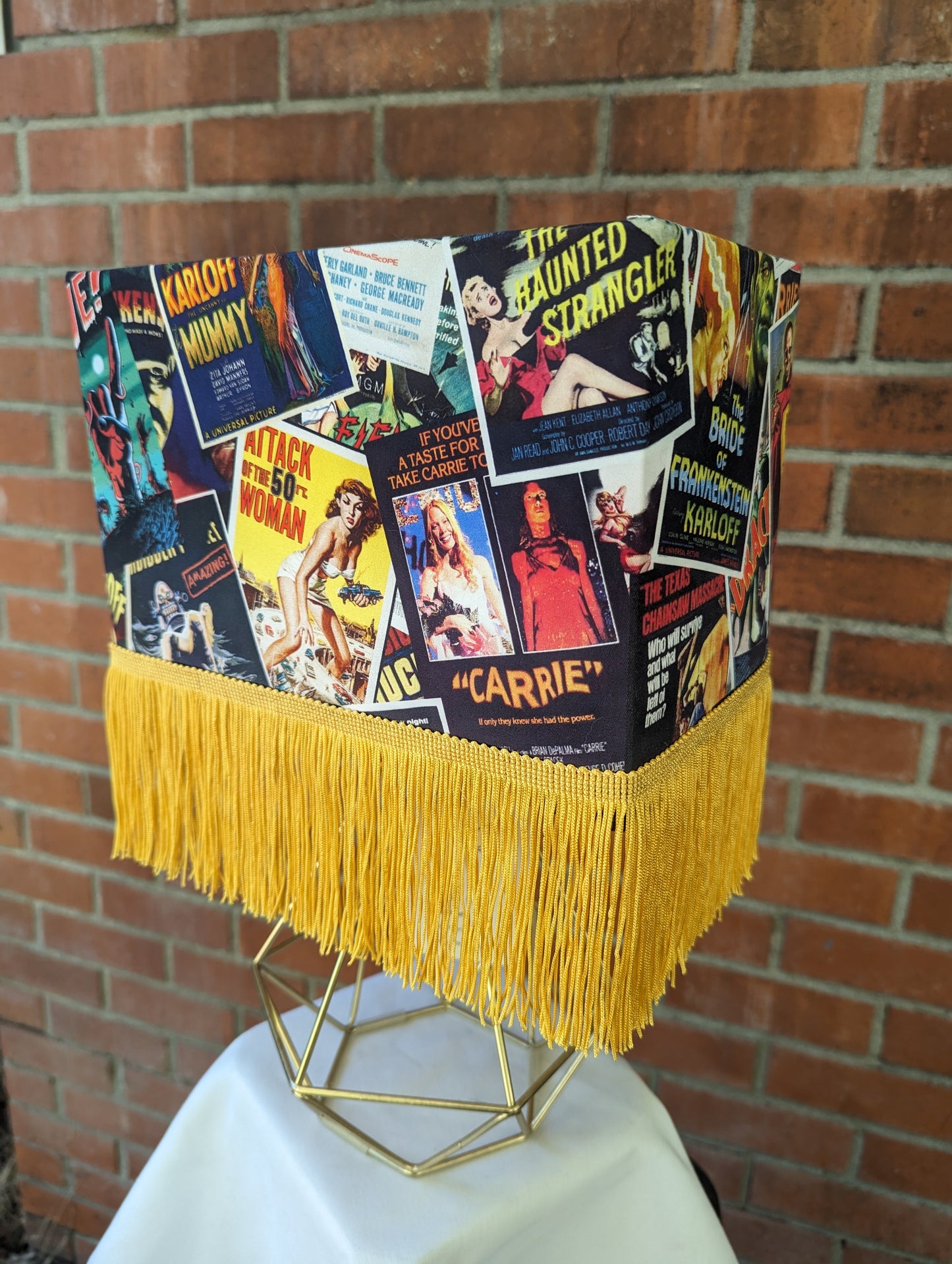 Vintage Horror Movie Poster Table Lamp